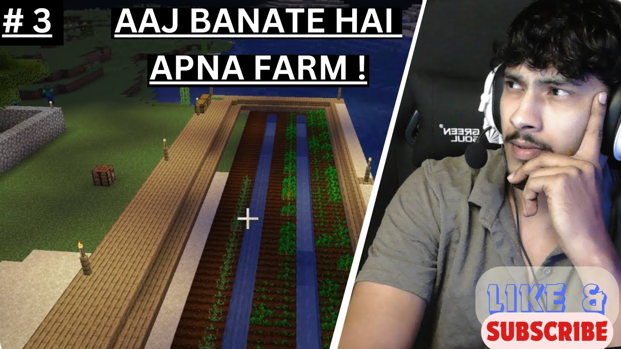 FINALLY AAJ HUM BANAYENGE FARM | MINECRAFT #3 - YouTube