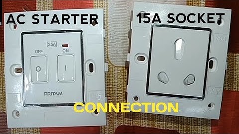AC Starter Connection // How To Work AC Starter // 15A Socket Connection//#acstarter