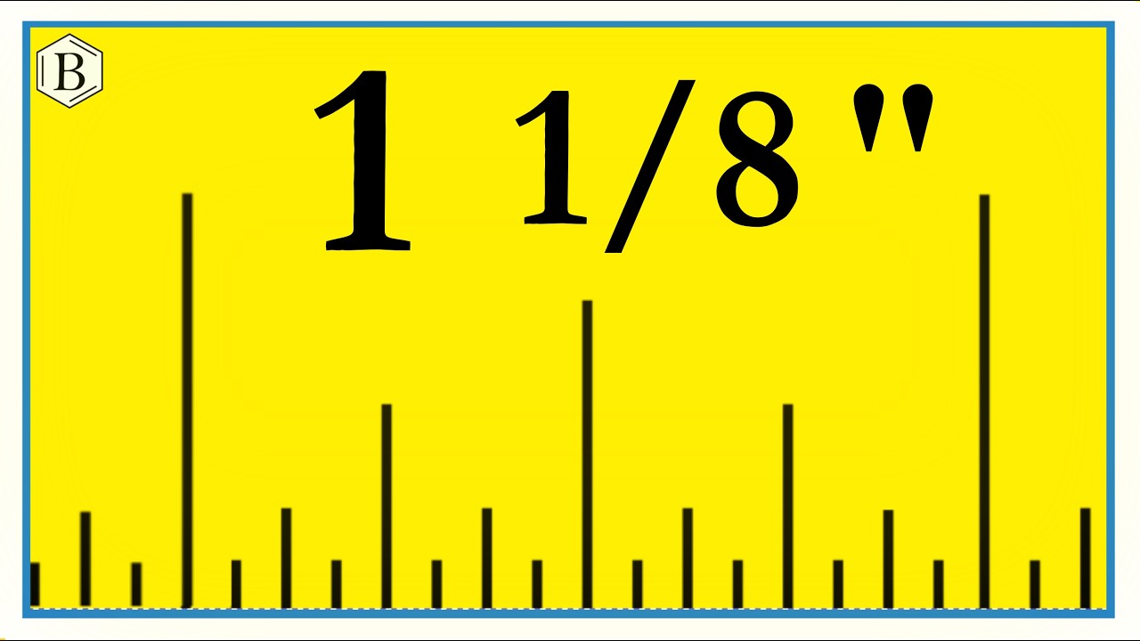 How to find one and one eighth inch on a ruler or tape measurea - YouTube