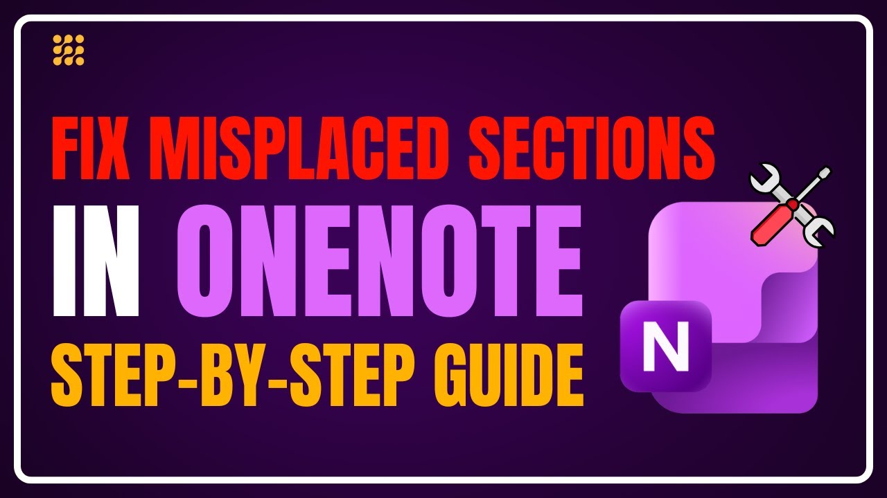 OneNote Sections Explained 🧠 | Detailed Guide to Fix Misplaced Pages ...
