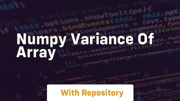 numpy variance of array