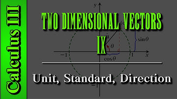 Unit Vectors, Standard Unit Vectors, and Direction of Vectors