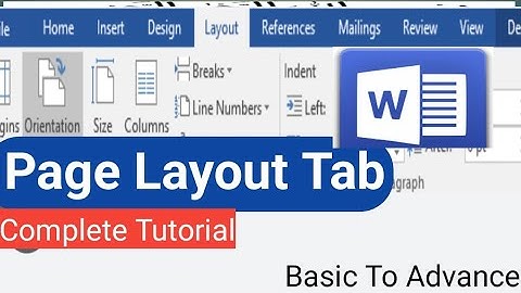 MS Word Layout Tab in Urdu/Hindi // Layout Tab  in Ms word // Ms Word for beginners