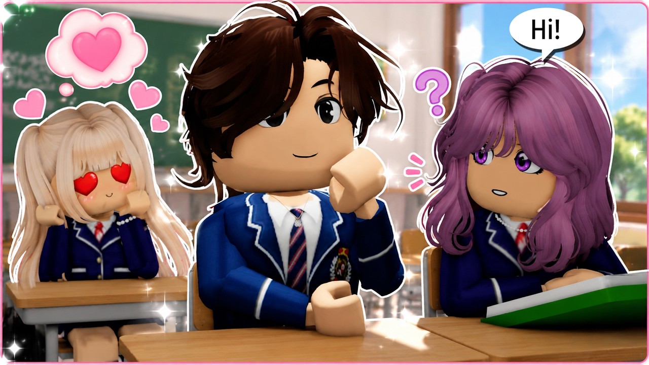 The new boy in my class | Violet Roblox TV