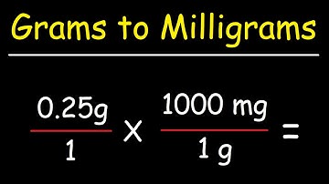 How To Convert From Grams to Milligrams - g to mg
