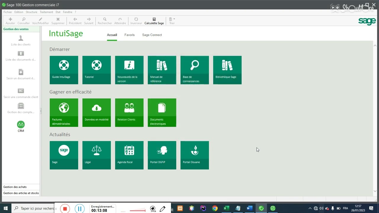 Sage gestion commerciale 1   Création et paramétrage fichier commerciale