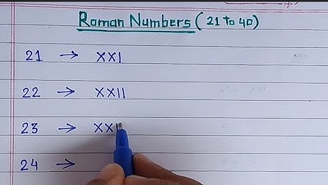 Roman Numbers (21to40) | Roman numerals | maths class 2 ,3.