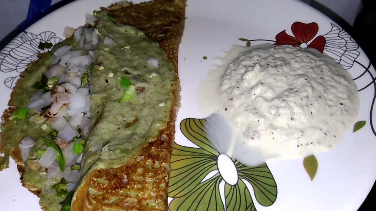 Onion Pesarattu l Ulli Pesarattu l Onion Mongdal Dosa l Green Gram