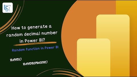 How to generate a random decimal number in Power BI | DAX Random function in Power BI |