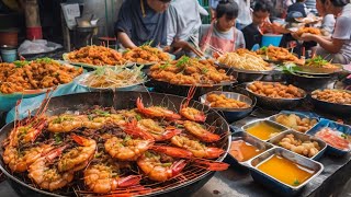 Delicious and Crispy Shrimp Best Street Food Collection 2024