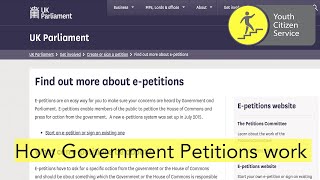 How Government Petitions work