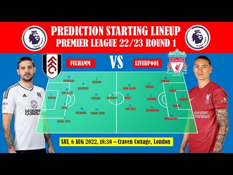 FULHAM VS LIVERPOOL – LIVERPOOL PREDICTED LINEUP | PREMIER LEAGUE ROUND 1