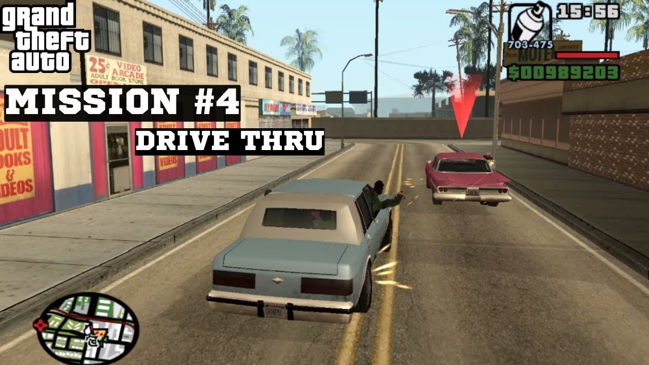 GTA San Andreas Mission 4 DRIVE THRU #4 - YouTube