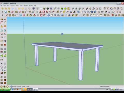 sketchup table modeling (for beginners)