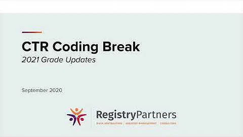 2021 Grade Updates - CTR Coding Break (September 2020)