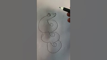 how to draw a snake 🐍 from number 6 | easy snake drawing for beginners #snake #snakedrawing #number6