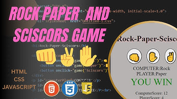 Rock Paper Scissors Game Using HTML, CSS & JavaScript | Beginner Tutorial