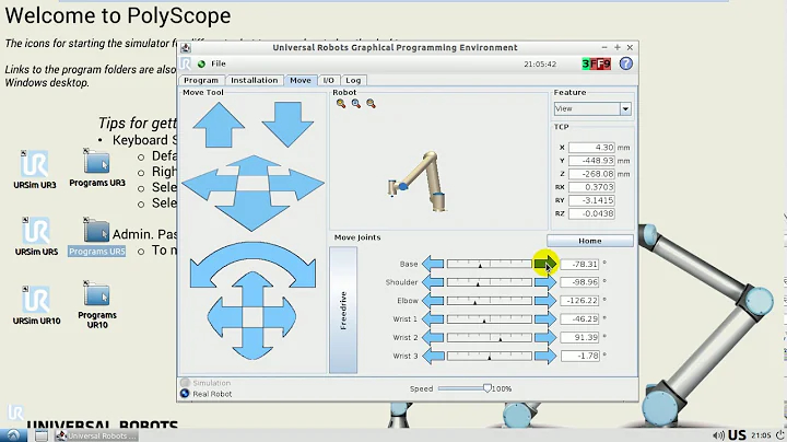 Universal Robots URSim Tutorial1 Intro & Movel