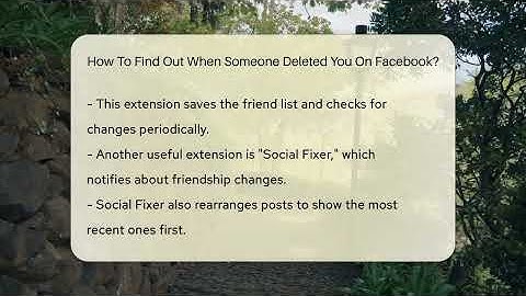 How To Find Out When Someone Deleted You On Facebook? - Everyday-Networking