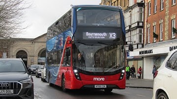 **reupload** More bus full Route visual route x3 Bournemouth-Ringwood-Salisbury Filmed 30.12.22
