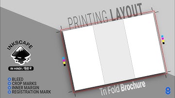 Tri fold brochure | printing layout | Inkscape tutorial in HINDI / हिंदी में