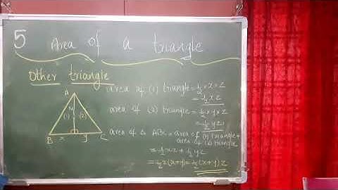 Mathematics class standard 7 Unit 5 Area of triangle