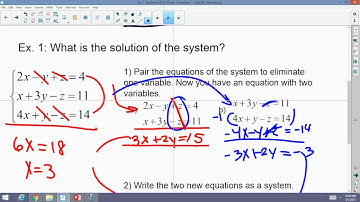 Algebra 2 Accelerated: 8.3: Solving Systems with Three Variables