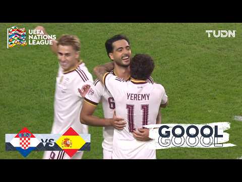 ¡DOBLETE! Merino la manda guardar - Croacia 1-2 España | UEFA Nations League - J4 2026-27 | TUDN