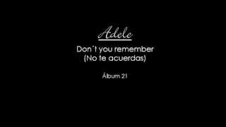 Adele - Don&#39;t you remember (letra y traducción).wmv