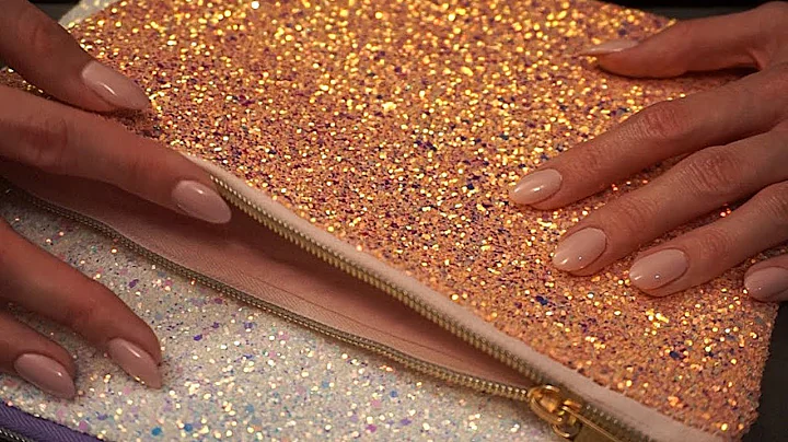 ASMR Scratching Sparkly Textured Makeup Bags [No Talking]