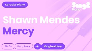 Mercy (Piano Karaoke Instrumental) Shawn Mendes chords