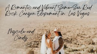 A Romantic and Vibrant, Same-Sex Red Rock Canyon Elopement in Las Vegas