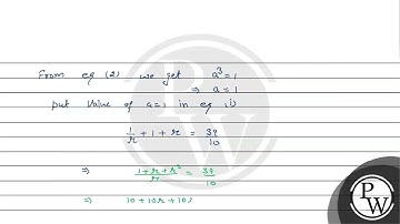 The sum of first three terms of a G.P. is \( \frac{39}{10} \) and their product is 1 . Find the ...