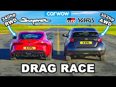 300hp GR Yaris v Supra 3.0-litre - DRAG RACE