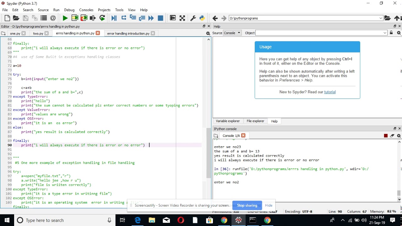 exception handling part4 - YouTube