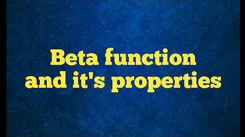 Beta function and it