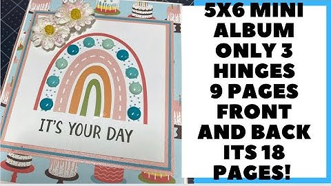 5x6 ALBUM WITH 3 HINGES, 9 PAGES AND FRONT AND BACK MAKES 18 PAGES! CHECK IT OUT!!