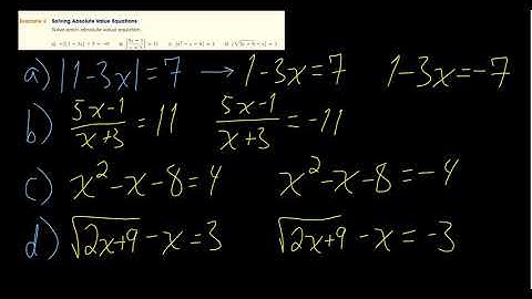 College Algebra 1.8: Absolute Value Equations and Inequalities