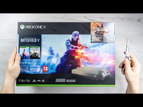 Xbox ONE X - Gold Rush Special Edition BATTLEFIELD V Bundle - CONSOLE UNBOXING + GAMEPLAY