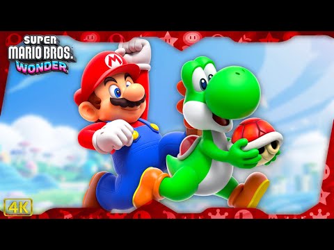 Super Mario Bros Wonder ᴷ Full Playthrough 100 All 6 Medals All Wonder Seeds 2P Mario Yoshi