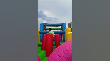 Have fun on the inflatable obstacle course  #jump #obstaclecourse #fun #inflatable