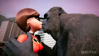 Elastigirl Vs King Kong King Kong Wins - The Incredibles