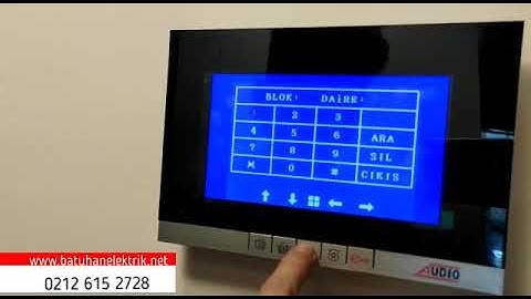 Audio Görüntülü Diafon Dairelerarası Görüşme Nasıl Yapılır?