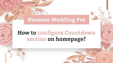 How to Configure Countdown Section | Blossom Wedding Pro WordPress Theme