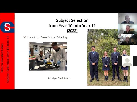 Subject Selection Year 10 into 11 Information Session