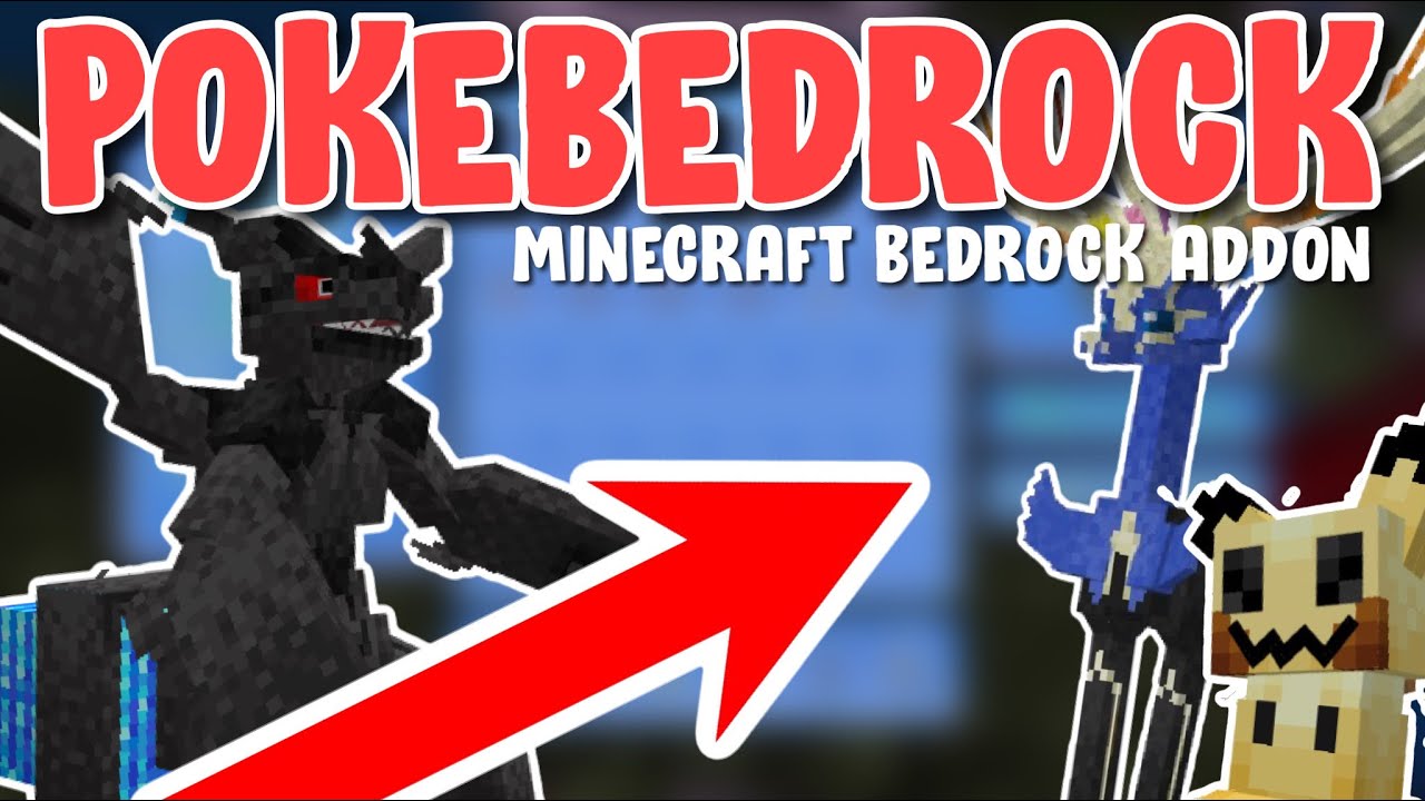 PokeBedrock Public Update Showcase  Minecraft Bedrock Pokemon Addon  500 Pokemon PC Update