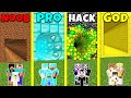 Minecraft Battle: NOOB vs PRO vs HACKER vs GOD: INSIDE TUNNEL HOUSE BUILD CHALLENGE / Animation