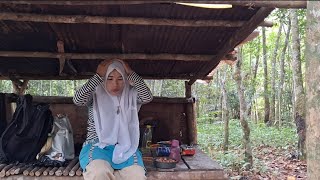 Solo camping di shelter sederhana dekat pohon cempedak