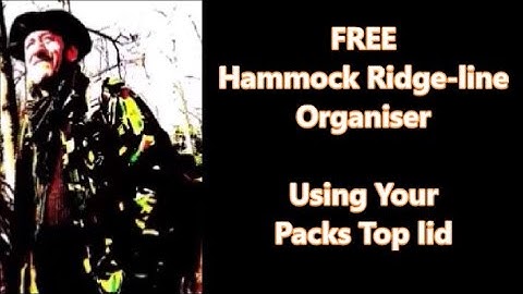 Hammock Ridge-line Organiser...SIMPLE HACK...bexbugoutsurvivor