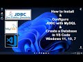 How to Install and Configure JDBC with MySQL also Create Database in VS Code |Ada Code|